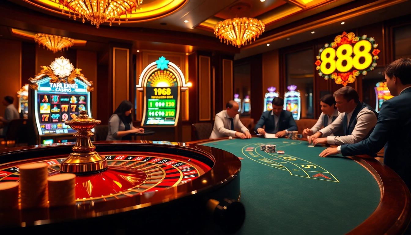Experience the thrill of tg 88 at a luxurious casino with roulette, poker, and slot machines.