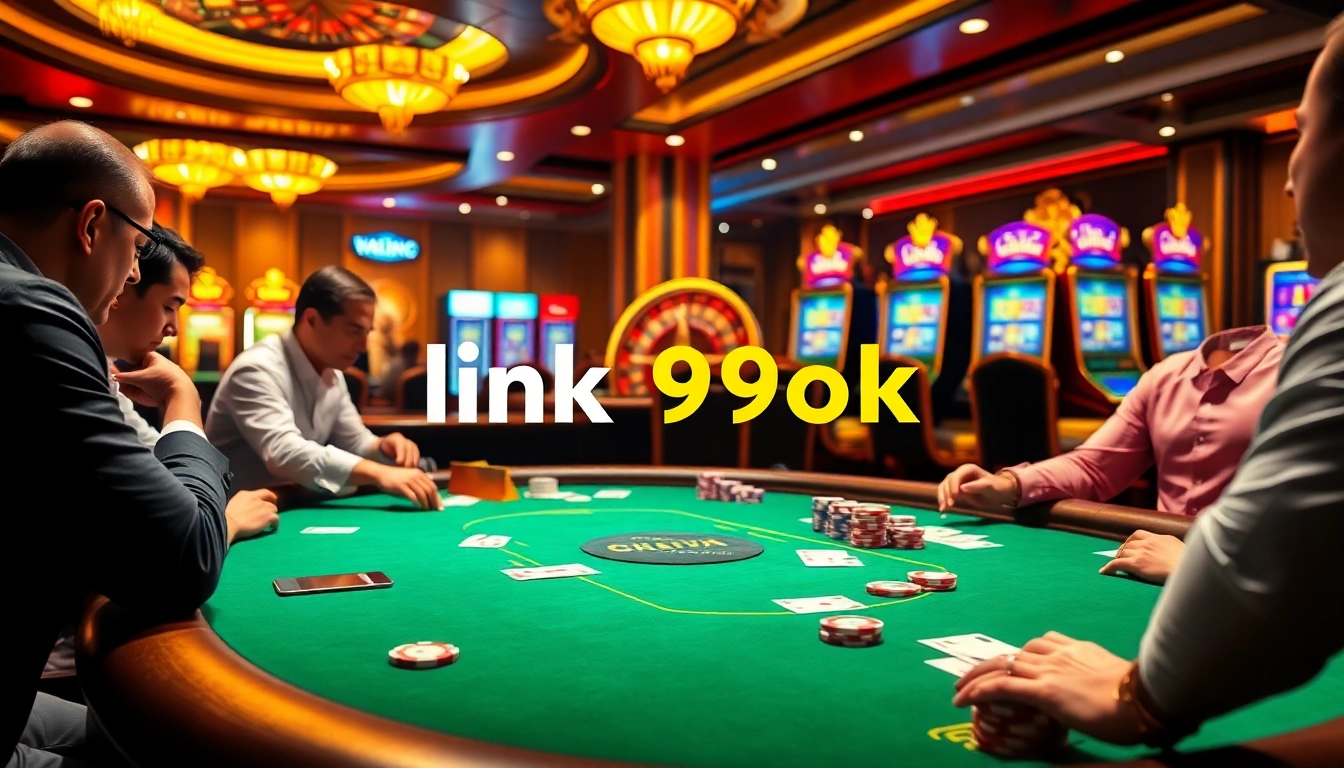Fast-paced poker action at a casino featuring link 99ok for an exciting online experience.