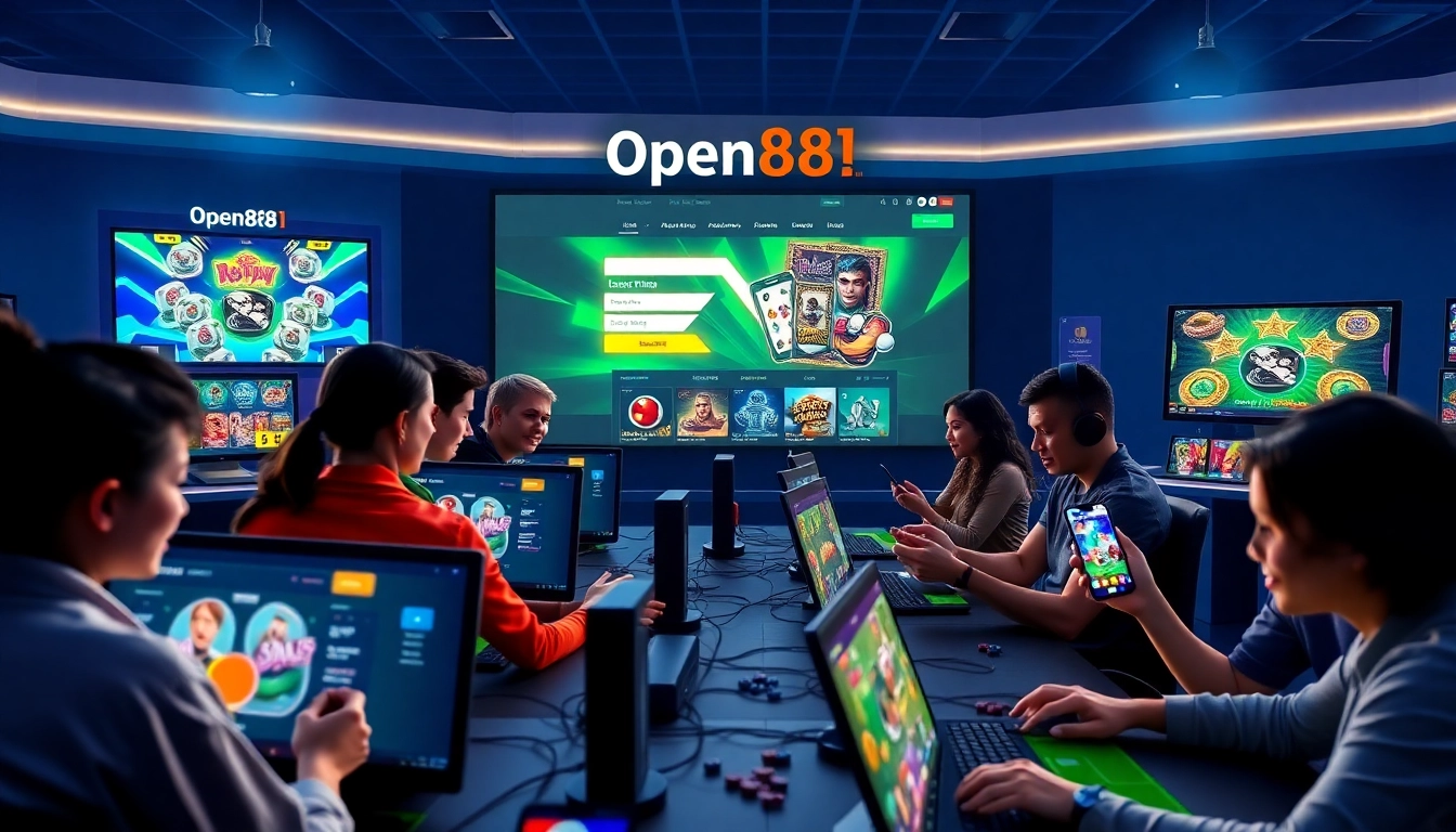 Engaging users logging in to Đăng Nhập OPEN88, showcasing vibrant online gaming experience.