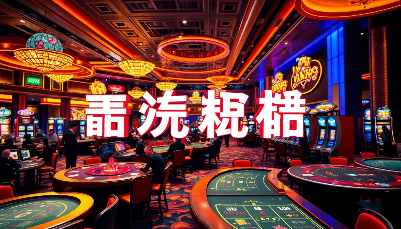 優塔賭場內的熱鬧場景，包括多個遊戲桌與玩家。