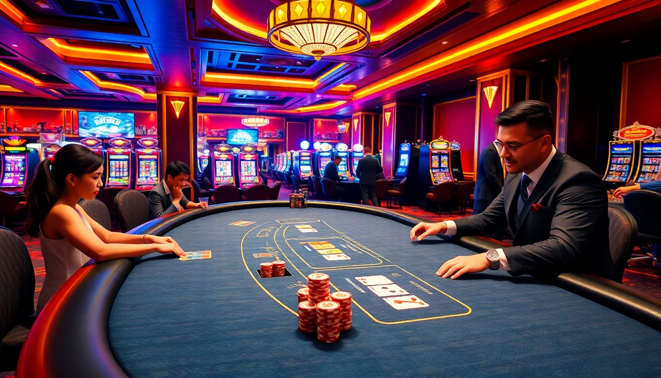 Engage in thrilling gameplay at RR88 with vibrant casino tables and live dealer action.