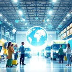 Professionals utilizing machine learning in supply chain management for enhanced efficiency and analytics.