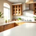 Cabinet Refacing Saint Petersburg FL showcased in a kitchen with modern, smooth cabinets.